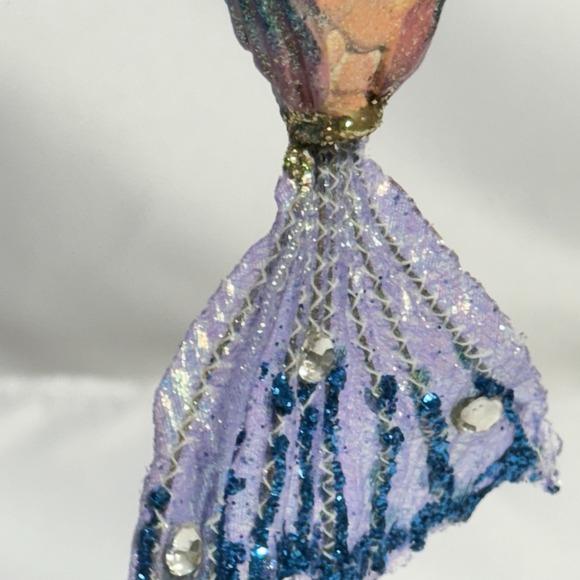 Large Vintage Multicolor‎ Glitter Fish Christmas Ornament - Picture 6 of 9
